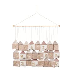 fabric advent calendar bags, 70x60cm, natural