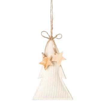 Stoff Cord Weihnachtshänger 3fa.so. , 13x2x13/11,5x2x11,5/14x2x8,5cm