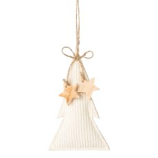 Stoff Cord Weihnachtshänger 3fa.so. , 13x2x13/11,5x2x11,5/14x2x8,5cm