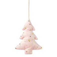 Stoff Glamour Weihnachtshänger 3fa.so., 10x2x14/10x2x10/12x2x12cm,