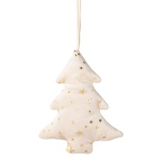 Stoff Glamour Weihnachtshänger 3fa.so., 10x2x14/10x2x10/12x2x12cm,