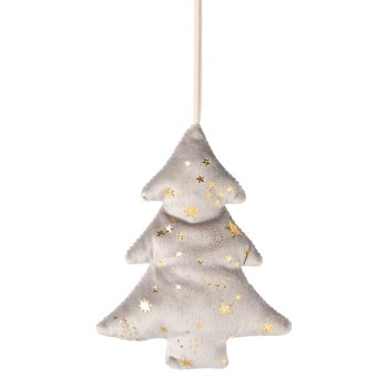 Stoff Glamour Weihnachtshänger 3fa.so., 10x2x14/10x2x10/12x2x12cm,