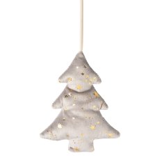Stoff Glamour Weihnachtshänger 3fa.so., 10x2x14/10x2x10/12x2x12cm,