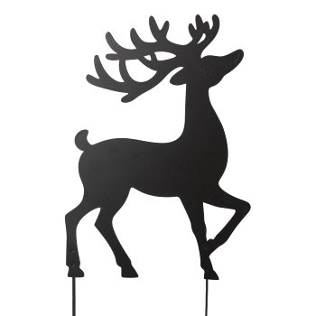 Metal deer stake, 21x36cm, black