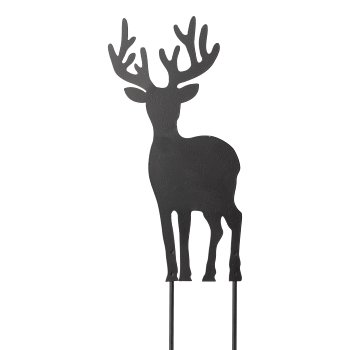 Metal deer stake, 7x24cm, black