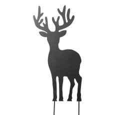 Metal deer stake, 14x34cm, black