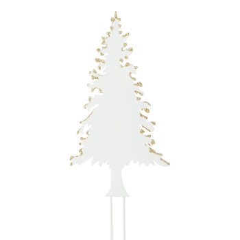 Metal tree stake, 12.5x33cm, white