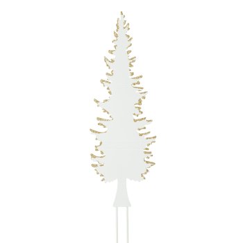 Metal tree stake, 11x41cm, white