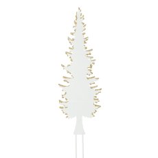 Metal tree stake, 11x41cm, white