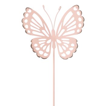 Metall Schmetterling Stecker, 31x8,5cm, apricot