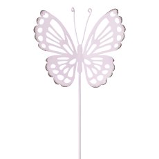 Metal butterfly plug, 45x12,5cm, lavender