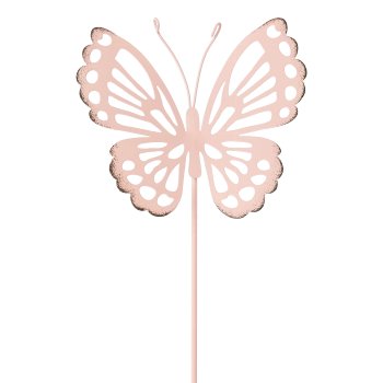 Metal butterfly stake, 45x12.5cm, apricot