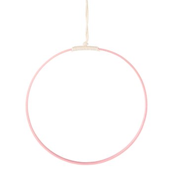 Bambus Ring Hänger, 20x20cm, rosa
