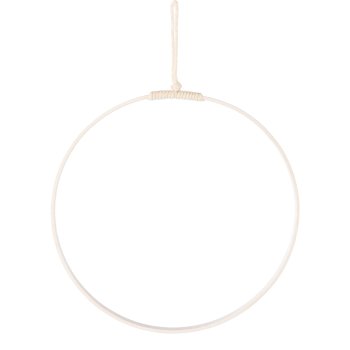 Bamboo ring hanger, 30x30cm, white