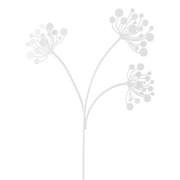 Metall Blüten Stecker FANTASIA, 30x15cm, weiß