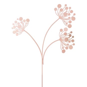 Metal flower stake FANTASIA, 30x15cm, apricot