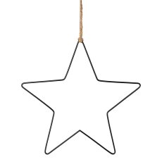 Metal star hanger, 30x30cm,