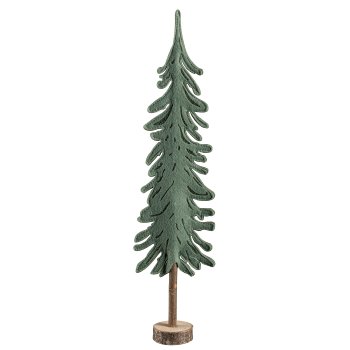 Filz Holz Baum, 48x12x5cm, dunkel grün