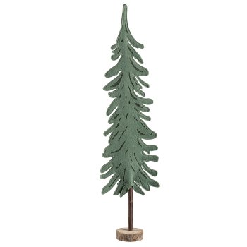 Felt wood tree, 70x20x8cm, dark green