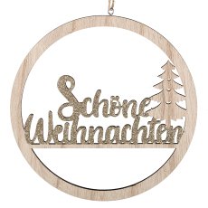 Wooden Christmas hanging ring,