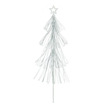 Metall Baum Stecker, 41x10cm, weiß