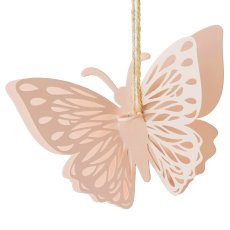 Metall Schmetterling 3.fa sortiert Hänger, 12x3x9cm, Apricot