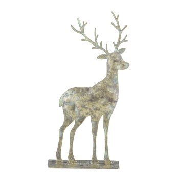 Metall Hirsch stehend, 2fa.so. 16x8x3cm, Jade