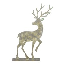 Metall Hirsch stehend, 2fa.so. 16x8x3cm, Jade