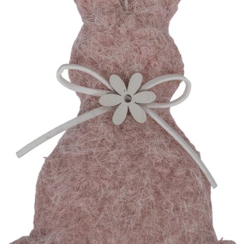 Fabric rabbit STUPS, hanger, 10x16cm, light pink
