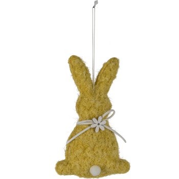 Stoffhänger Hase STUPS, 10x16cm, gelb