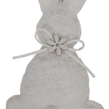 Fabric rabbit STUPS, hanger, 10x16cm, white