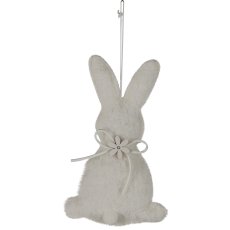 Stoffhänger Hase STUPS, 10x16cm, weiß
