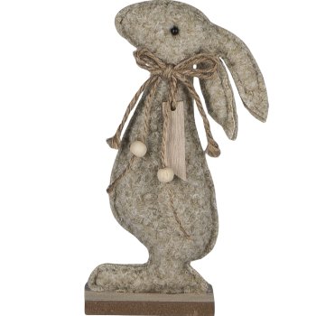 Stoff Hase STROLCH, stehend, 11x5x24cm, natur