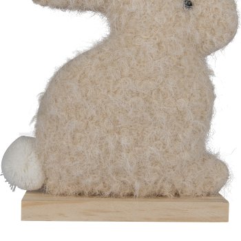 Stoff Hase SALLY, sitzend, 14x5x18cm, vanille