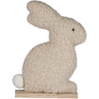 Fabric rabbit SALLY, sitting, 14x5x18cm, vanilla