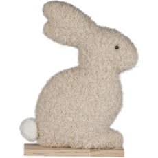 Stoff Hase SALLY, sitzend, 14x5x18cm, vanille