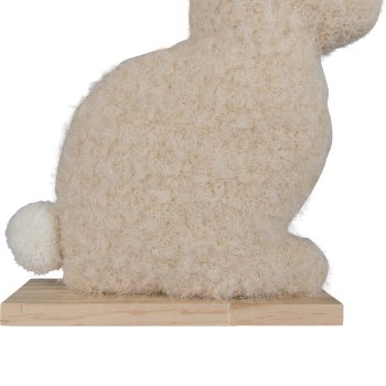 Fabric rabbit SALLY, sitting, 18x5x27cm, vanilla