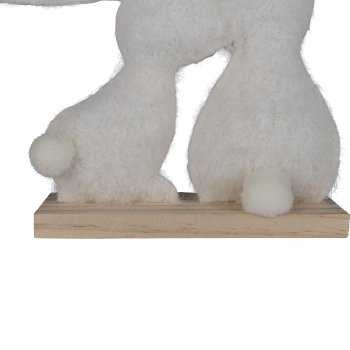 Fabric pair of rabbits KISSES, 18x5x23cm, vanilla