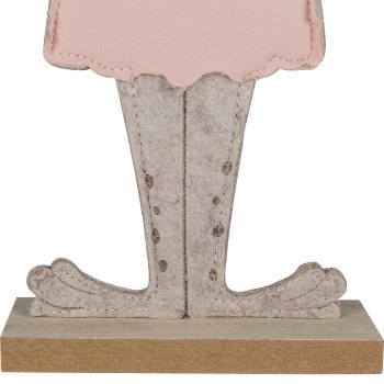 Felt frog SAM+SANDY, standing, 2 assorted, 12x4x32cm, pale pink