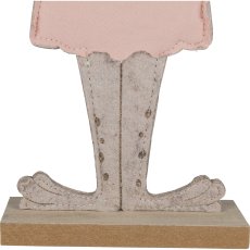 Felt frog SAM+SANDY, standing, 2 assorted, 17x5x43cm, pale pink