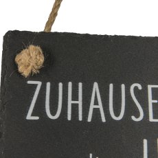 Schiefer Tafel, Hänger, mit Schriftzug, 15x20cm, schwarz