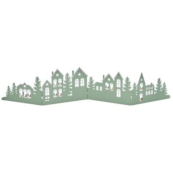 Metall Landschaft, 4teilig, klappbar, 65x12cm, jade