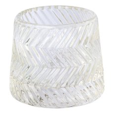 Glass tealight 360g heavy structure, 8,2x6,8cm, clear