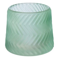 Glass tealight 3 assorted TILBURG, 7x8,2x8,2cm, light green
