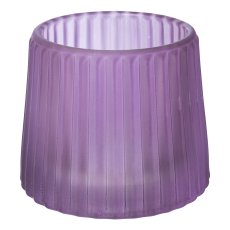 Glas Teelicht 3fa.so. TILBURG, 7x8,2x8,2cm, violett