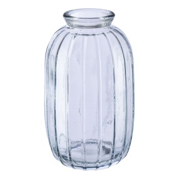 Glas Vase JIL I, 12x7cm, grau