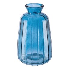 Glas Vase JIL III, 11x7cm, petrol