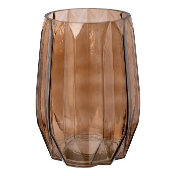 Glass vase MIDNIGHT, 12x12cm, brown