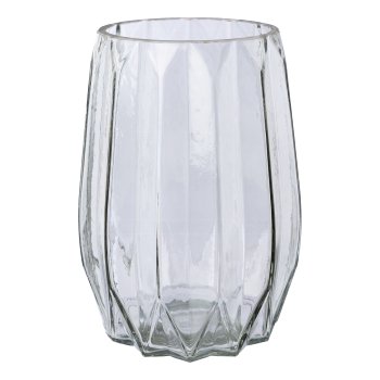 Glass vase MIDNIGHT, 19x14cm, gray