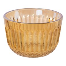 Glas Teelicht Luster finish 2fa.so. BILBAO, 5x8x8cm, caramel
